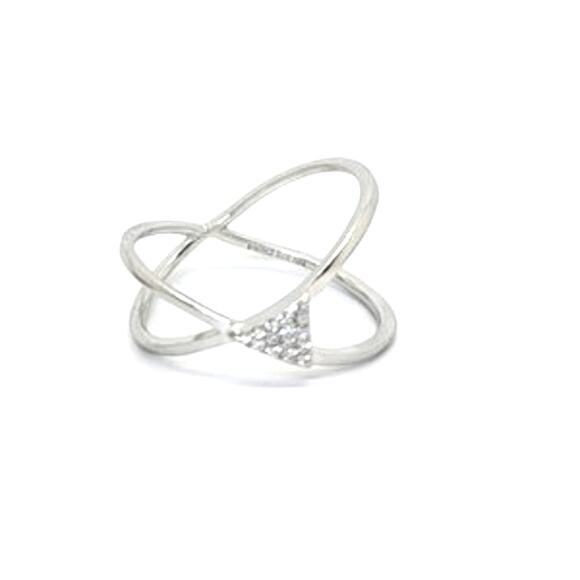 .20ctw Round Diamond Simulant Micro Pave Platinum on Silver Unity Ring - Picture 4 of 5